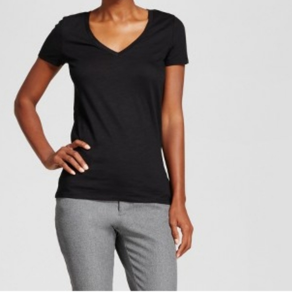 Women's Vintage V-Neck  Black T-Shi